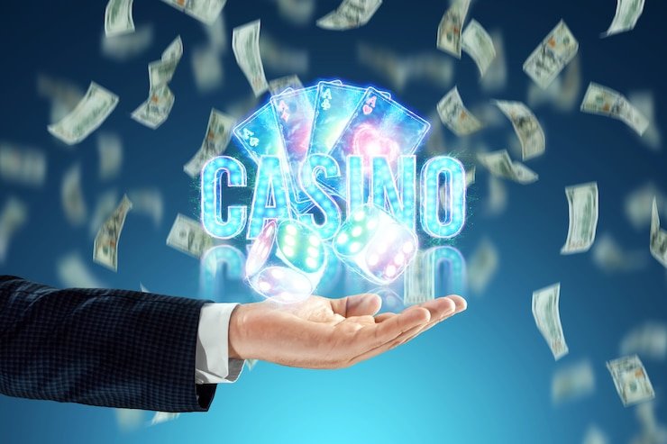 Pengguna tersenyum menikmati hiburan online di aksara4d dengan fitur Responsible Gaming aktif